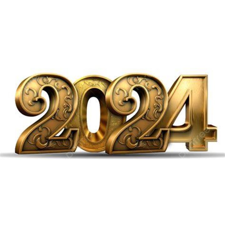 3d 2024 New Year Golden Font Transparent, 2024 3d Golden Number, 2024 New Year Golden, Golden