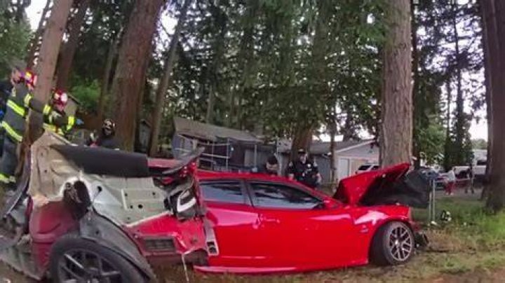 After hitting the tree, the car burst into flames and killed the driver, three young boys, and two girls, all from Derby, Connecticut