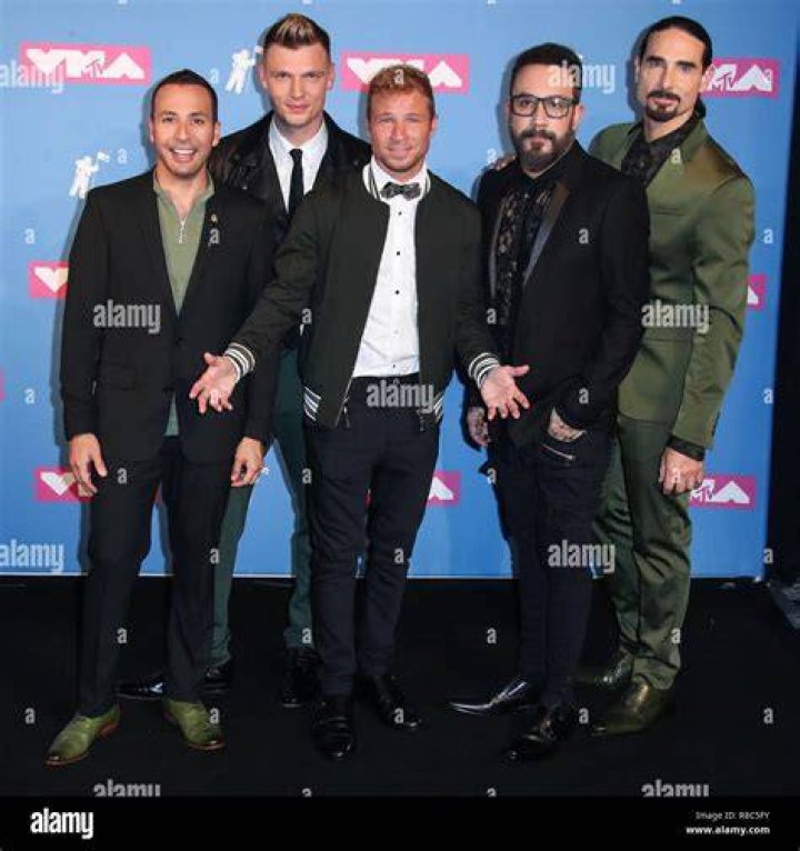 A.J. McClean and Brian Littrell of the Backstreet Boys and Aaron Carter. | Source: Getty Images