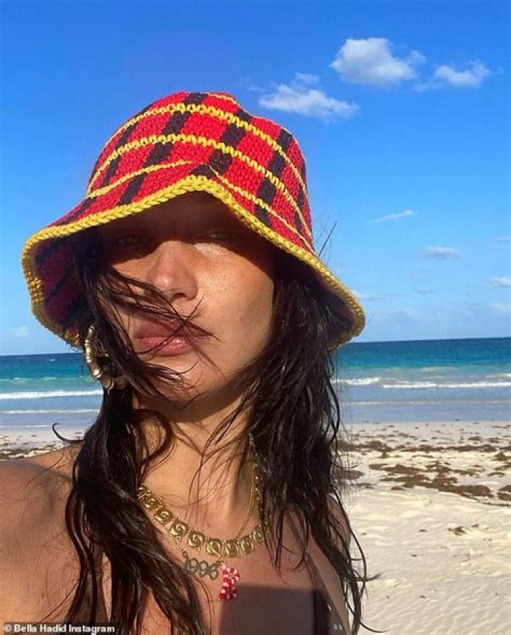 Bella Hadid wearing Tankini