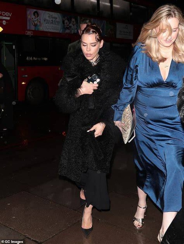 Billie Piper steps out for a stroll with boyfriend Johnny Lloyd and their daughter Tallulah
