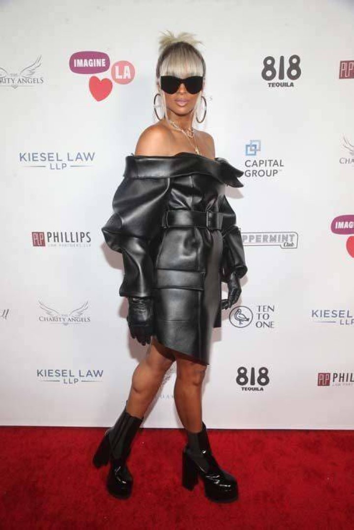 Ciara goes hell for leather in vampy mini dress - and woah