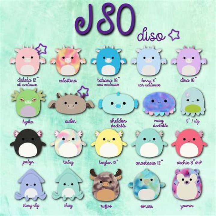 CUSTOM Squishmallows ISO/DISO list digital pdf download Etsy