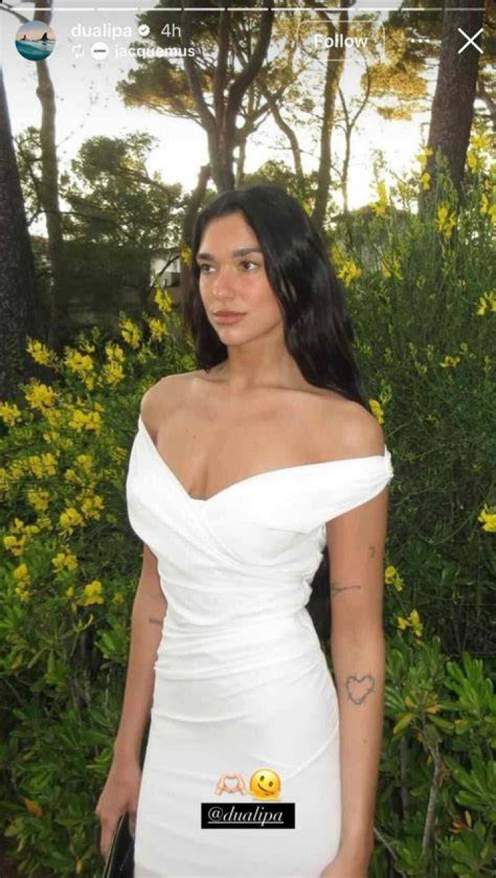 dua lipa bralette diamond white look
