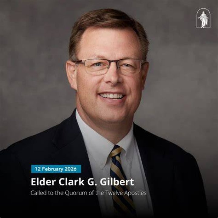 Elder Clark G. Gilbert and Elder D. Todd Christofferson listen as Chad H Webb, administrator of Seminaries and Institutes of Religion, speaks during the annual training broadcast.