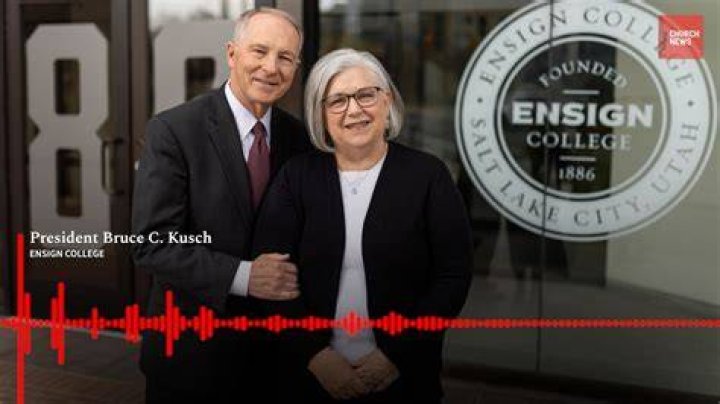 Ensign College President Bruce C. Kusch speaks during a campus devotional broadcast on Tuesday, Jan. 12, 2021.