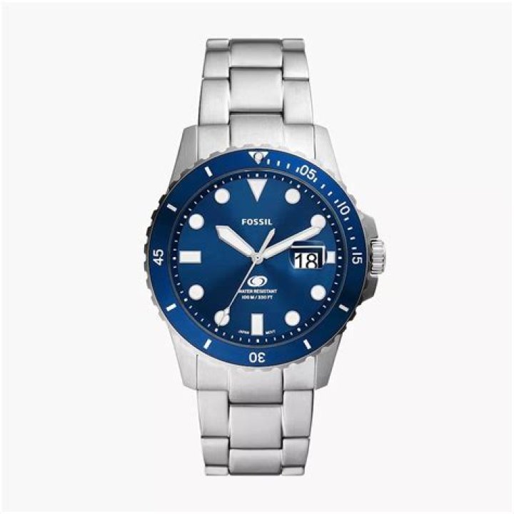 fossil watch blue face