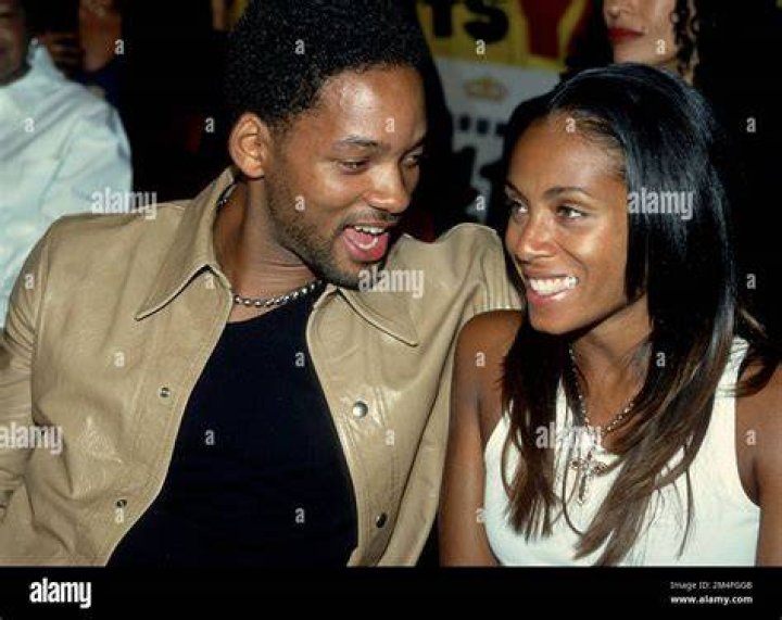 Jada Pinkett Smith with American rapper Tupac Shakur in 1996