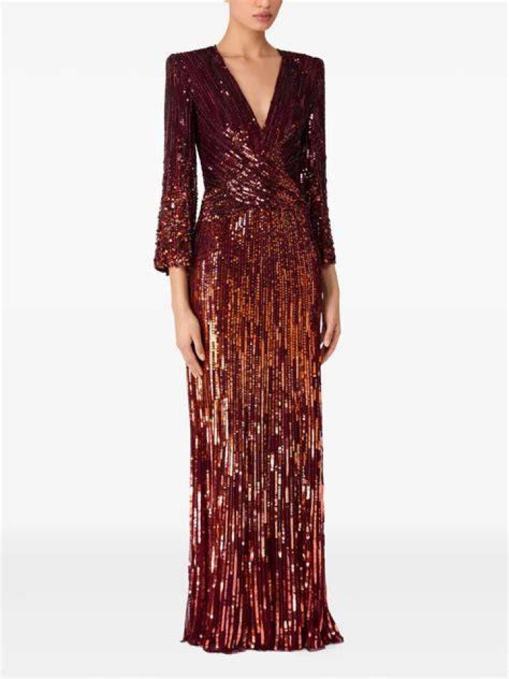 jenny packham red sequin dress