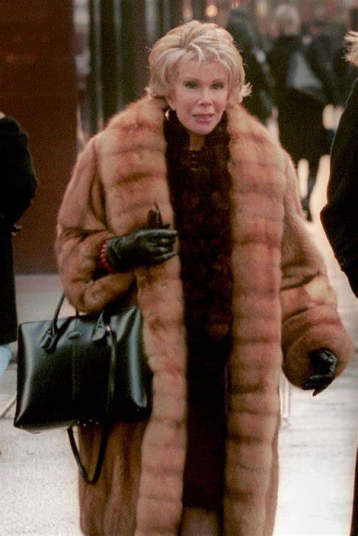 joan rivers smiling fur coat