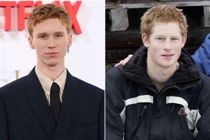 Luther Ford as Prince Harry, Ed McVey as Prince William in The Crown season six part two