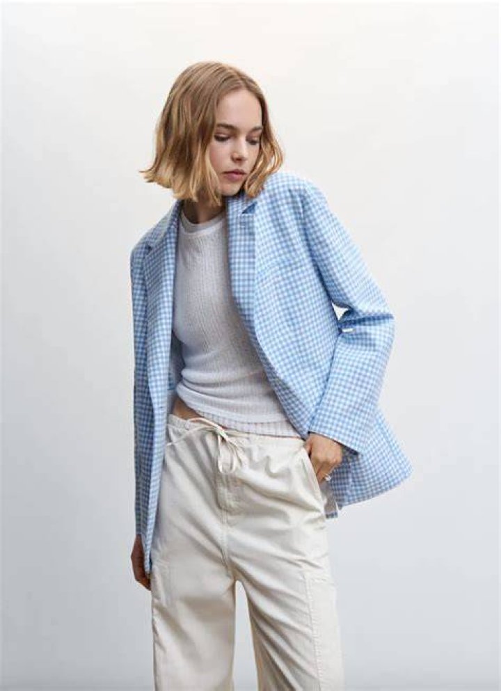 Mango Gingham Blazer