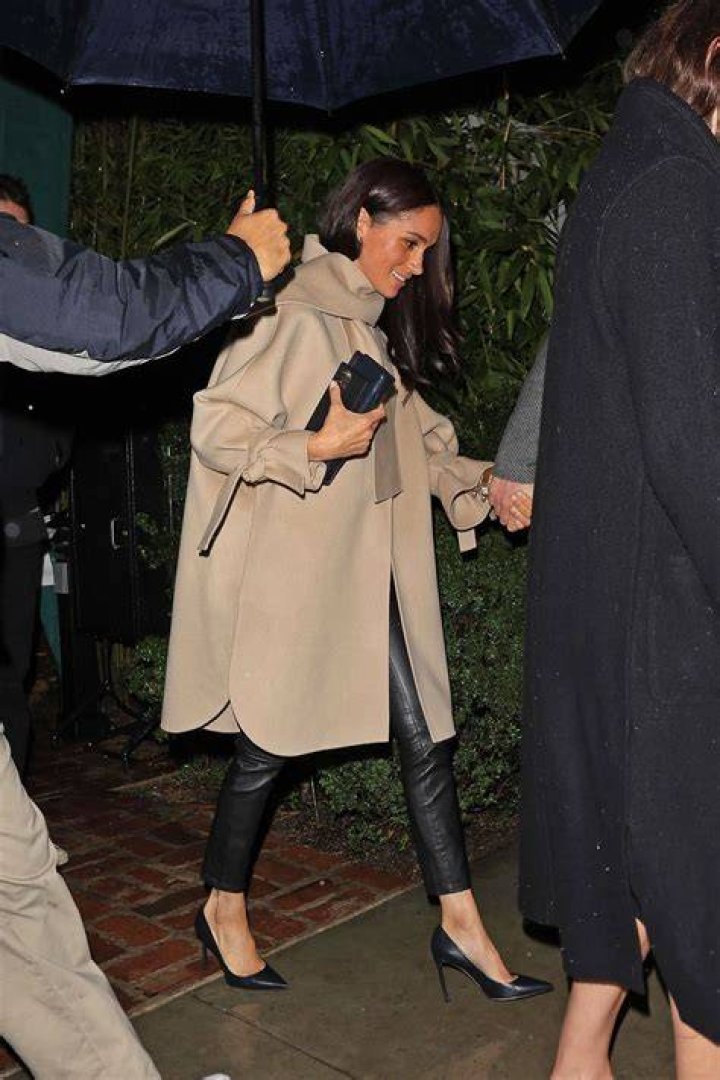 meghan markle vegan leather date night trouser skinny leggings