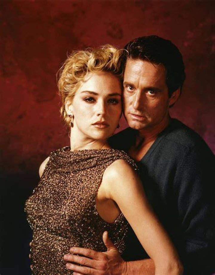 Michael Douglas and Sharon Stone dancing in Basic Instinct