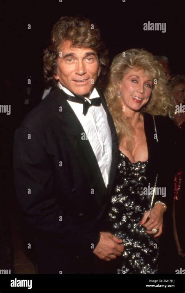 Michael Landon and Cindy Landon at the La Scala Restaurant Grand Opening Celebration on June 2, 1989, in Malibu | Photo: Getty Images