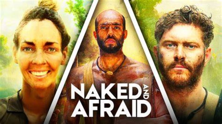 Oops! Naked And Afraid fans were left unimpressed on Sunday after an editing gaffe revealed a man with a rifle (top right) walking ahead of its contestants Lynsey and Darvil