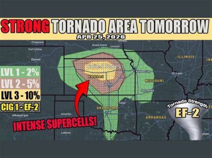 PHOTO: Intense supercells are expected to evolve that could produce numerous strong tornadoes across this region.