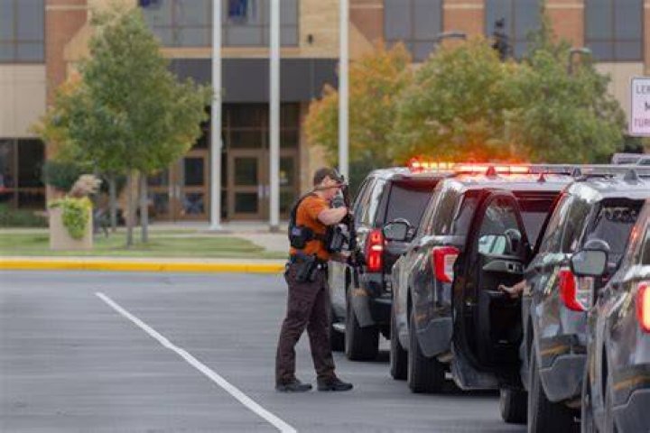 PHOTO: Law enforcement respond to a shooting at Union Station during the Kansas City Chiefs Super Bowl LVIII victory parade on February 14, 2024 in Kansas City, Missouri.