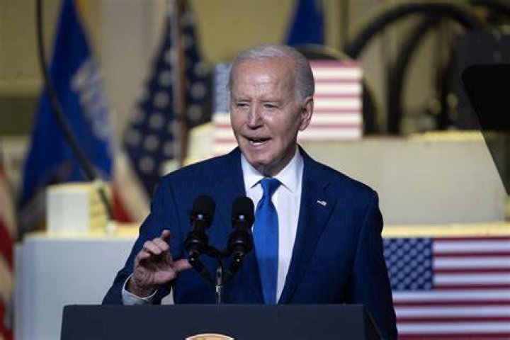 PHOTO: President Biden speaks at a campaign rally at Bowie State University on Nov. 7, 2022 in Bowie, Md., and Republican presidential candidate former President Trump at the Washington Hilton on June 24, 2023 in Washington, DC.
