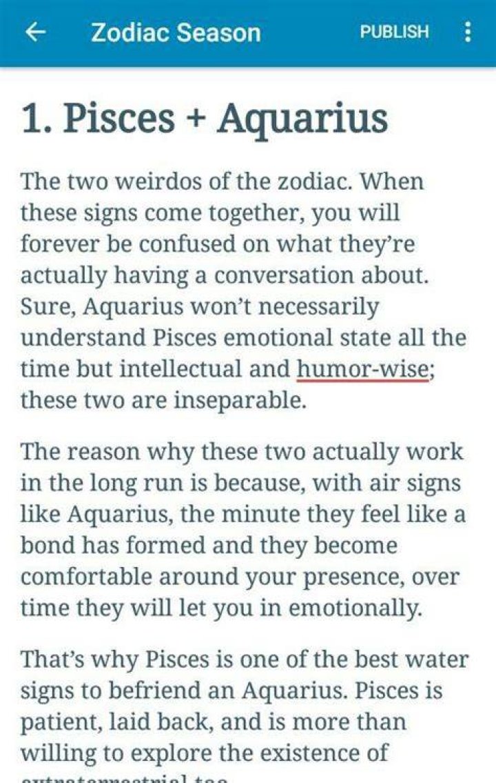 PISCES AQUARIUS Compatible Friendships pairing of the Zodiac That Actually Work (Well
