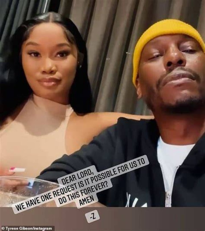 Relationship bliss: Tyrese shared his wish to 'do this forever' with now ex-girlfriend Zelie Timothy