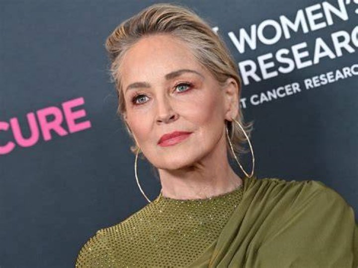 Sharon Stone and two women at a fundraiser