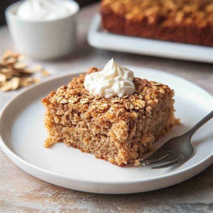 slice of oatmeal cake