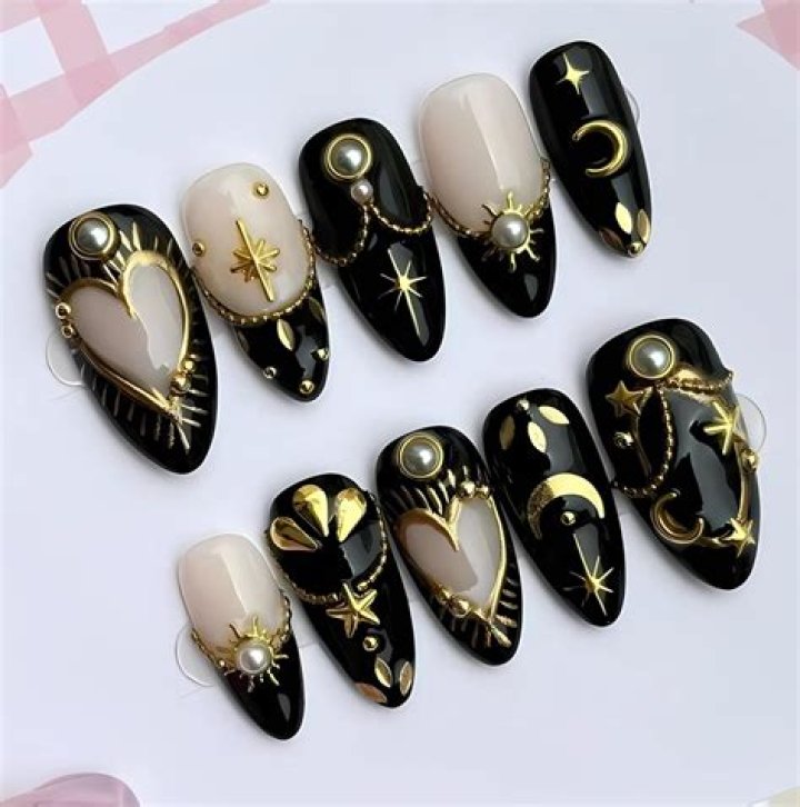 star embellished nails