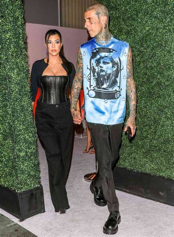 Travis Barker and Kourtney Kardashian attend the 2022 Costume Institute Benefit 